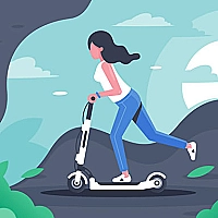 Electric Scooter Rides Jigsaw Game Cover