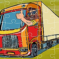Semi Trucks Jigsaw Game Cover