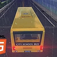 Bus School Driving 2023 Game Cover