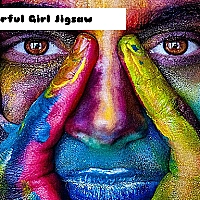 Colorful Girl Jigsaw Game Cover