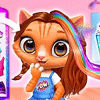 Kitty Animal Hair Salon - Fashion Hair Stylist Game Cover