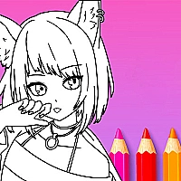 Anime Manga Coloring Book Game Cover