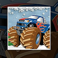 Winter Monster Truck Puzzles Game Cover