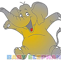 Baby Elephant Coloring Game Cover