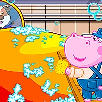 Hippo Car Service Station Game Cover