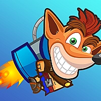 Flying Crash Bandicoot Game Cover