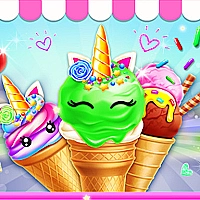 Unicorn Ice Cream Corn Maker Game Cover