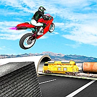 Highway Traffic Bike Stunts Game Cover