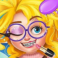 Nerdy Girl Makeup Salon Game Cover