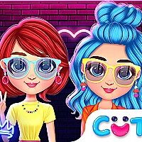 Rainbow Girls Neon Fashion Game Cover