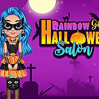 Rainbow Girls Hallowen Salon Game Cover