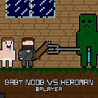 Baby Noob vs Heroman 2 Player Game Cover