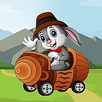 Cartoon Animals In Cars Match 3 Game Cover