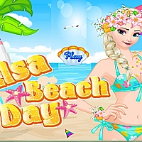 Elsa beach day Game Cover