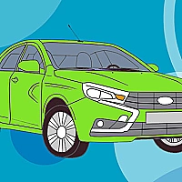 Russian Cars Coloring Book Game Cover