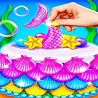 Mermaid Glitter Cake Maker Game Cover