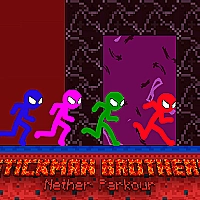 Stickman Brothers Nether Parkour Game Cover