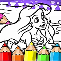 Ariel The Mermaid Coloring Book Game Cover