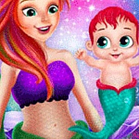 Mermaid Newborn Baby Care Game Cover
