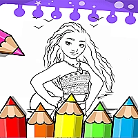 Moana Coloring Book Game Cover