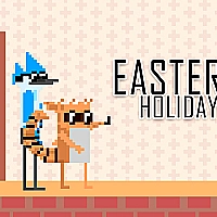 Mordecai and Rigby Easter Holiday Game Cover
