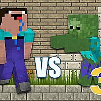 Minecraft Noob vs Zombies 3 Game Cover