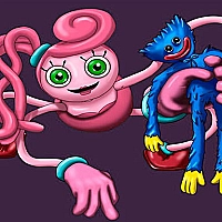 Mommy Stikman Vs Huggy Wuggy Game Cover