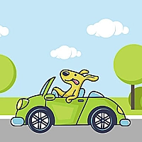 Animal Happy Drive Coloring Game Cover