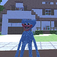 Huggy Wuggy in Minecraft Game Cover