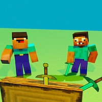 Noob vs Pro But Knife Hit Minecraft Game Cover