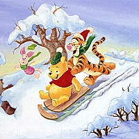 Christmas Winnie Pooh Jigsaw Game Cover