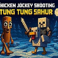 Chicken Jockey Shooting Tung Tung Sahur Game Cover