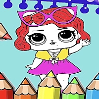 Coloring Dolls Book Game Cover
