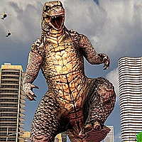 Monster Dinosaur Rampage City Attack Game Cover