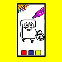 SpobgeBob Halloween Coloring Book Game Cover