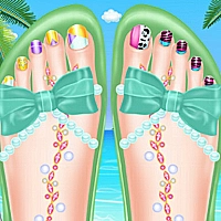 Beautiful Toenail Salon Game Cover