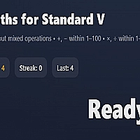 Maths for Standard V Game Cover