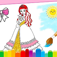 Princess Coloring Glitter Game Cover