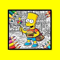 BTS Simpsons Coloring Book Game Cover