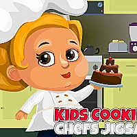 Kids Cooking Chefs Jigsaw Game Cover