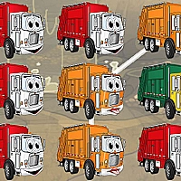 Garbage Trucks Matching Game Cover