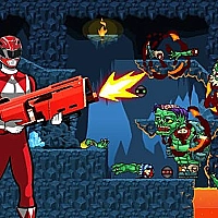 Idle Power Rangers Kill Zombies Game Cover