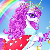 Baby unicorn dress up Game Cover