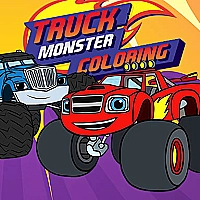 Blaze Monster Truck Coloring Book Game Cover
