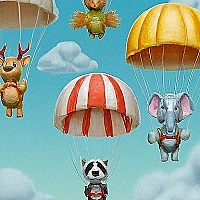 Rowdy Animals Cloudy Weather Game Cover