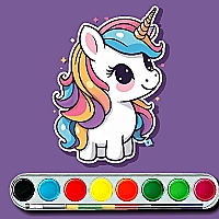 Unicorn Coloring Challenge Game Cover