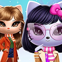 Kitty Squad Winter Dress up Game Cover