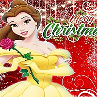 Belle Princess Christmas Sweater Dress Up Game Cover