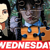 Wednesday Addams Jigsaw Puzzle Game Cover