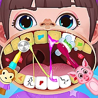 Baby Hospital Dentist Caring Game Cover
